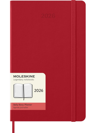 2026 12-month Scarlet Red Large Daily Hardcover Diary