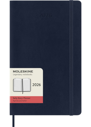 2026 12-month Sapphire Blue Large Daily Softcover Diary