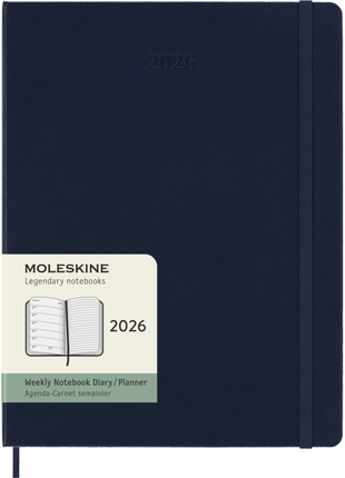 2026 12-month Sapphire Blue XLarge Weekly Notebook/Diary Hardcover