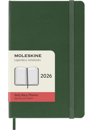 2026 12-month Myrtle Green Pocket Daily Hardcover Diary