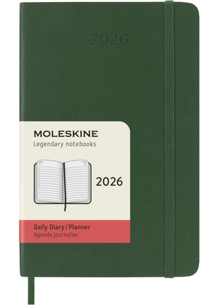 2026 12-month Myrtle Green Pocket Daily Softcover Diary