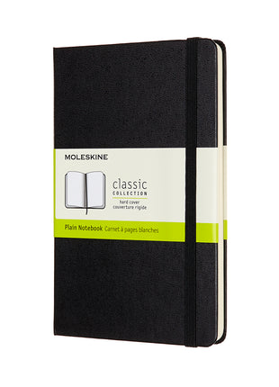 Moleskine Medium Plain Hardcover Notebook Black