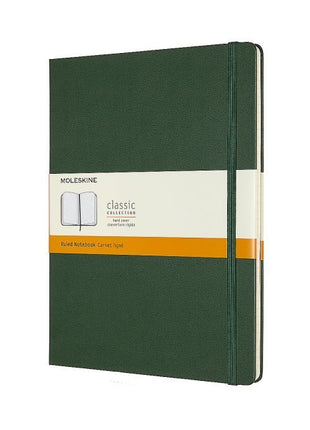 Moleskine XLarge Ruled Hardcover Notebook Myrtle Green