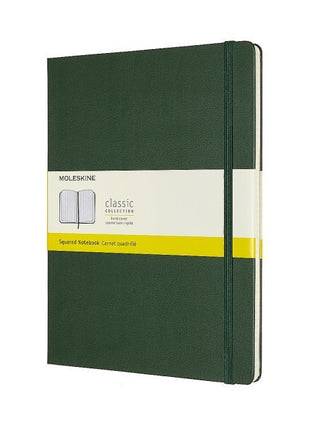 Moleskine XLarge Squared Hardcover Notebook Myrtle Green