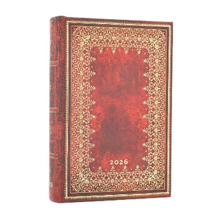 2026 Foiled (Old Leather Collection) Mini 12-month Day-at-a-Time Hardcover Flexi Dayplanner 2026 (Elastic Band Closure)