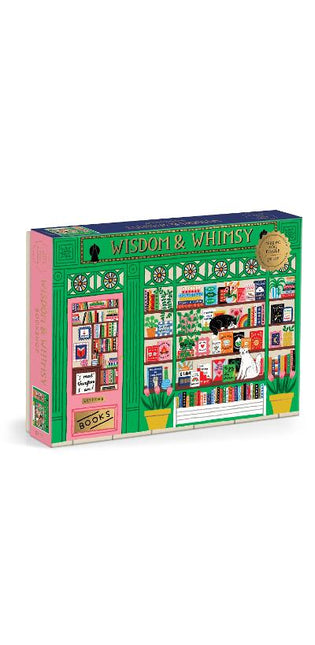 Wisdom & Whimsy Bookshop 1000 Piece Foil Puzzle