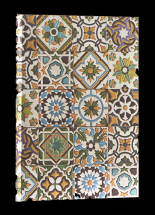 Porto (Portuguese Tiles) Midi Lined Hardback Journal (Elastic Band Closure)