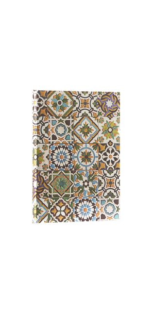 Porto (Portuguese Tiles) Midi Lined Hardback Journal (Elastic Band Closure)