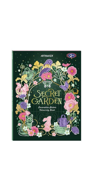 Art Maker Sticker Colouring Secret Garden