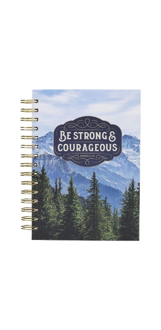 Journal Wirebound Trees Be Strong & Courageous Josh. 1:9