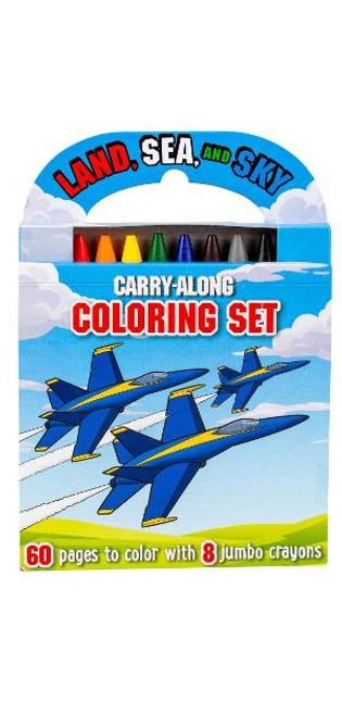 Land, Sea, and Sky: Carry-Along Coloring Set