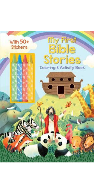 My First Bible Stories Coloring & Activity Book with 4 Crayons and 50+ Stickers