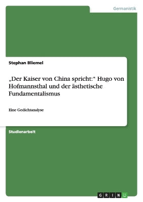 "Der Kaiser von China spricht