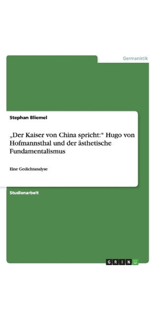 "Der Kaiser von China spricht