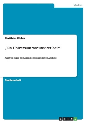 "Ein Universum vor unserer Zeit"