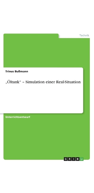 "Öltank - Simulation einer Real-Situation