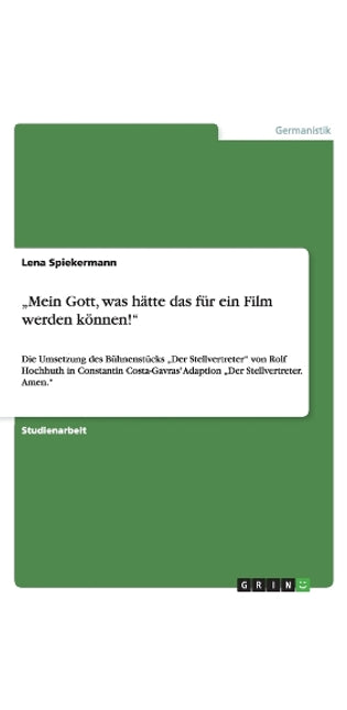 "Mein Gott, was hätte das für ein Film werden können!