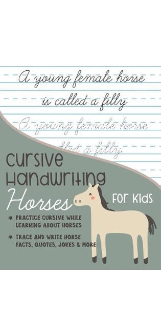 Cursive Handwriting Horses for Kids