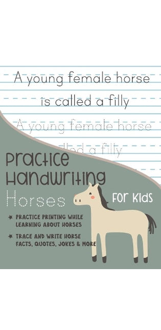 Practice Handwriting Horses for Kids