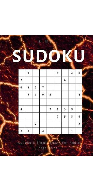 Lime Sudoku difficult books for adults large print