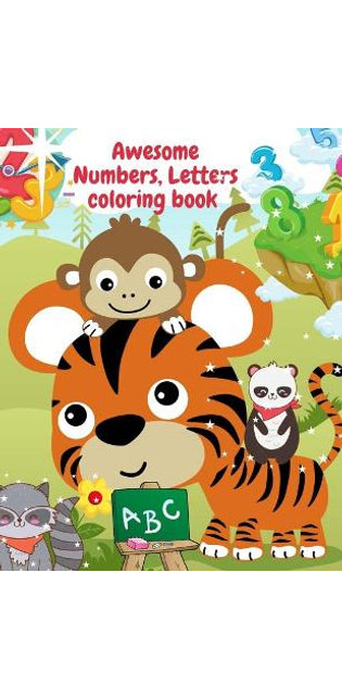 Awesome Numbers Letters coloring book