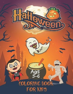 Halloween Coloring Book For Kids Ages 3-6