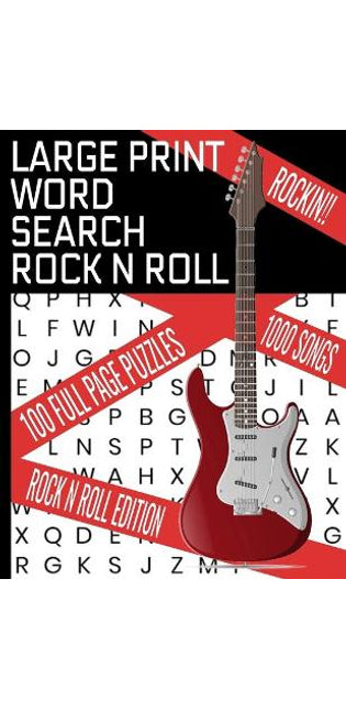 Large Print Word Search Rock N Roll
