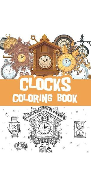 Clocks coloring book