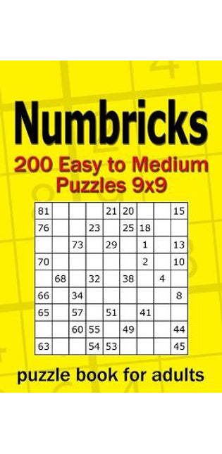 Numbricks puzzle book for adults