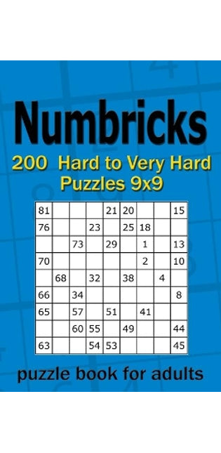 Numbricks puzzle book for adults
