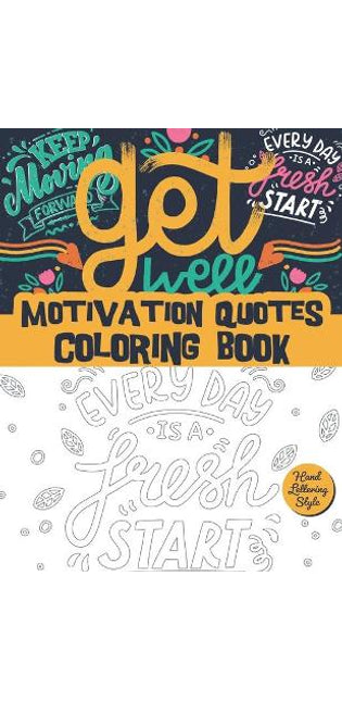 motivation quotes coloring book - hand lettering style