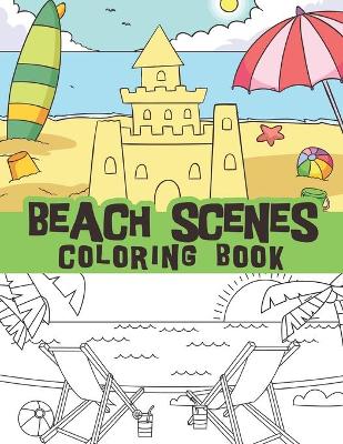 Beach scenes coloring book