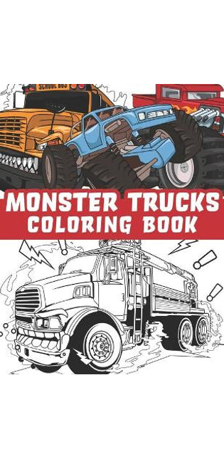 Monster trucks coloring book