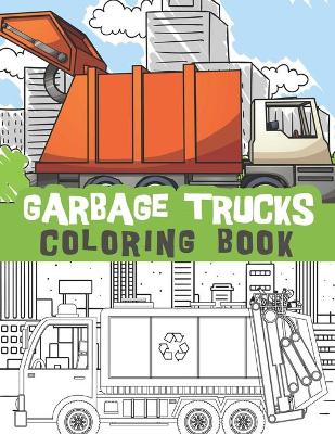 Garbage trucks coloring book