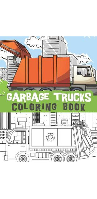 Garbage trucks coloring book