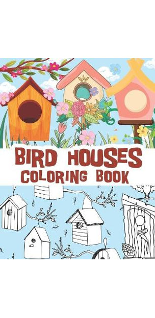 Bird houses coloring book