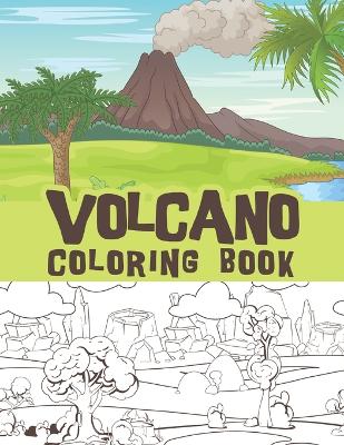 Volcano coloring book