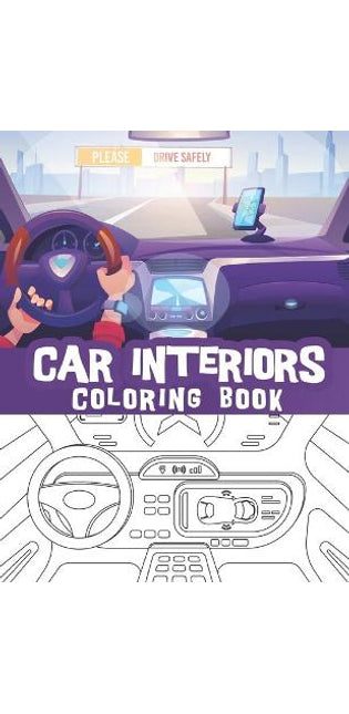 Car interiors coloring book