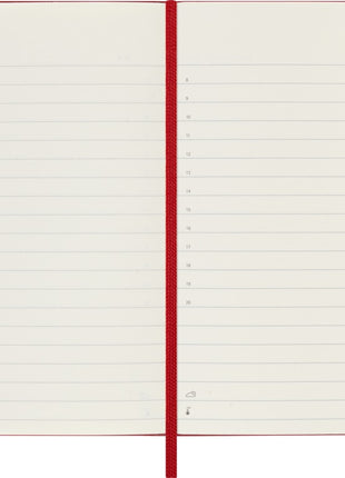 2026 12-month Scarlet Red Pocket Daily Hardcover Diary