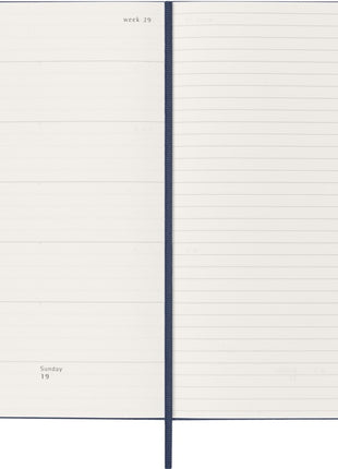 2026 12-month Sapphire Blue Large Weekly Notebook/Diary Hardcover