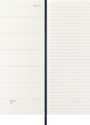 2026 12-month Sapphire Blue Large Weekly Notebook/Diary Softcover