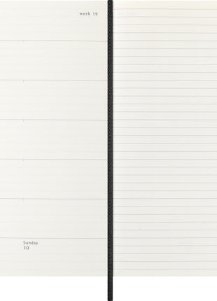 2026 12-month Black Large Weekly Notebook/Diary Softcover