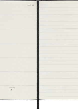 2026 12-month Black Pocket Weekly Notebook/Diary Hardcover