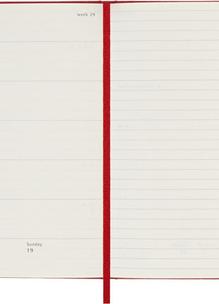 2026 12-month Scarlet Red Pocket Weekly Notebook/Diary Hardcover