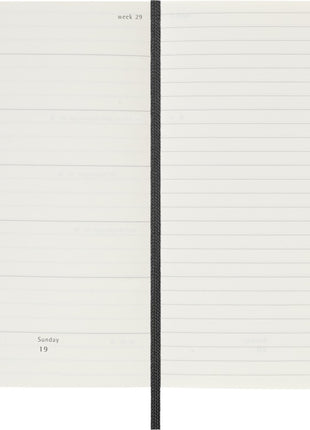2026 12-month Black Pocket Weekly Notebook/Diary Softcover