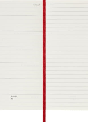 2026 12-month Scarlet Red Pocket Weekly Notebook/Diary Softcover