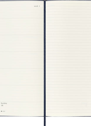 2026 12-month Sapphire Blue XLarge Weekly Notebook/Diary Hardcover