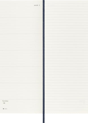 2026 12-month Sapphire Blue XLarge Weekly Notebook/Diary Softcover