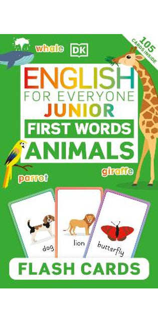 English for Everyone Junior First Words Animals Flash Cards