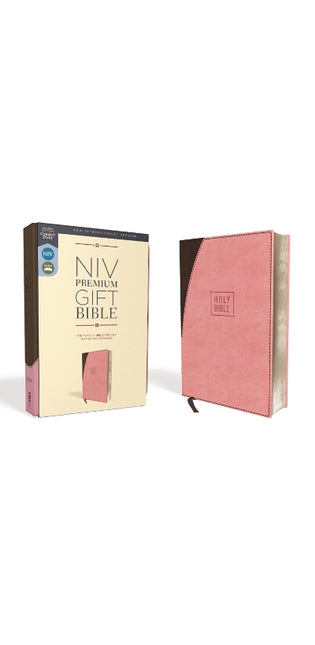 NIV, Premium Gift Bible, Leathersoft, Pink/Brown, Red Letter, Comfort Print